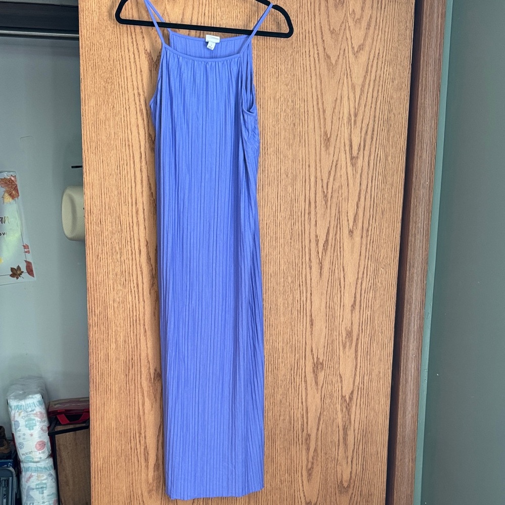 a new day Periwinkle Blue Pleated Slip Dress